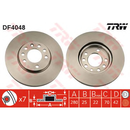 Фото Комплект тормозов, дисковый тормозной механизм TRW GTD1143