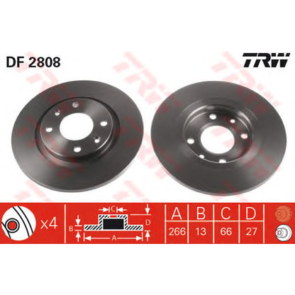 Photo Kit de freins, frein à disques TRW GTD1159