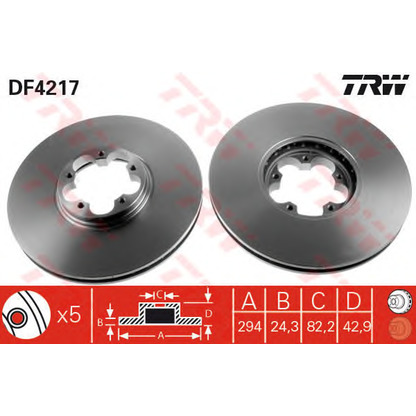 Photo Brake Set, disc brakes TRW GTD1179