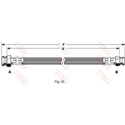 Foto Soporte, tubo flexible de freno TRW PHA166