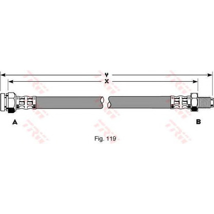 Foto Tubo flexible de frenos TRW PHB182