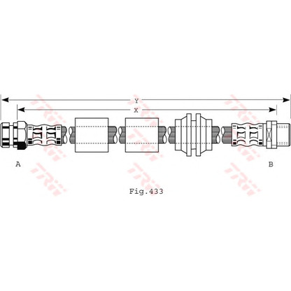 Foto Tubo flexible de frenos TRW PHB440