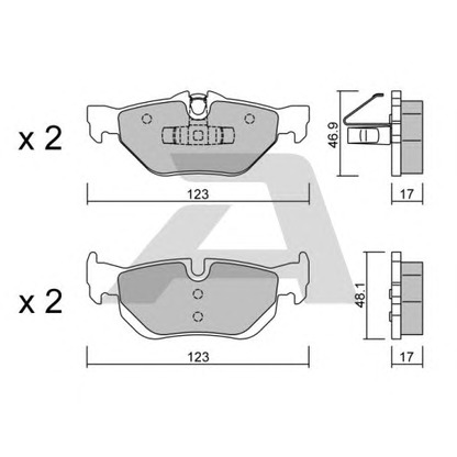 Photo Brake Pad Set, disc brake AISIN BPBM2006