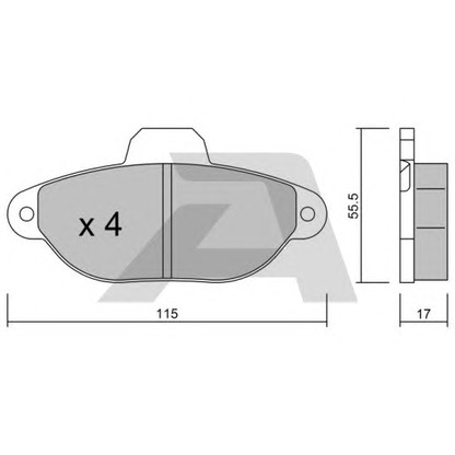 Foto Kit pastiglie freno, Freno a disco AISIN BPFI1006