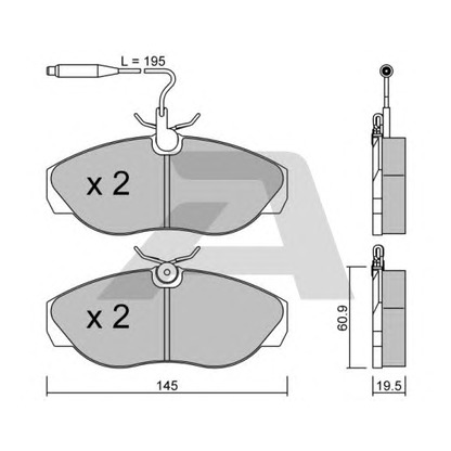 Foto Kit pastiglie freno, Freno a disco AISIN BPFI1011