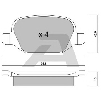 Photo Brake Pad Set, disc brake AISIN BPFI2004