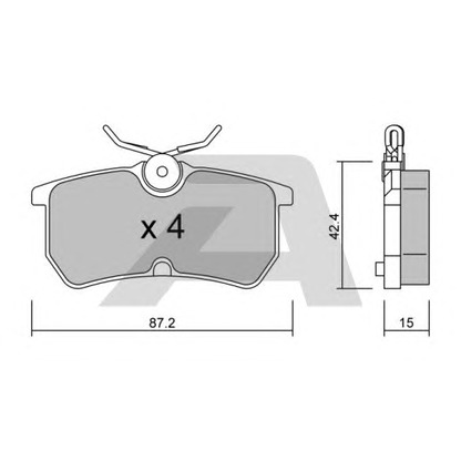 Photo Brake Pad Set, disc brake AISIN BPFO2004