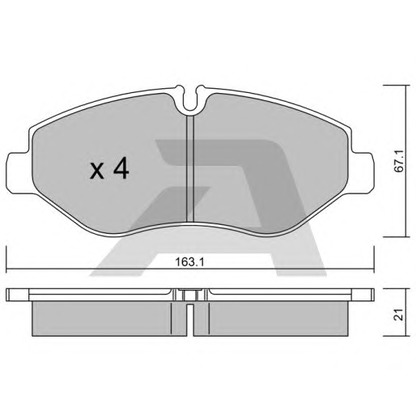 Foto Kit pastiglie freno, Freno a disco AISIN BPIV1001