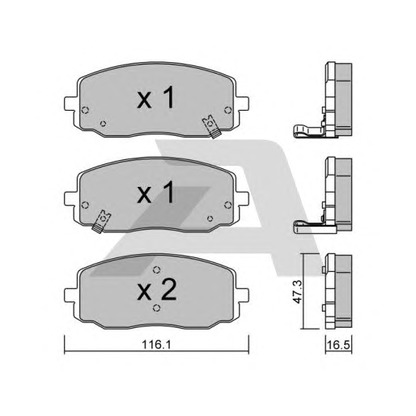 Photo Brake Pad Set, disc brake AISIN BPKI1001