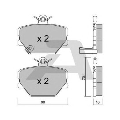 Фото Комплект тормозных колодок, дисковый тормоз AISIN BPMB1001