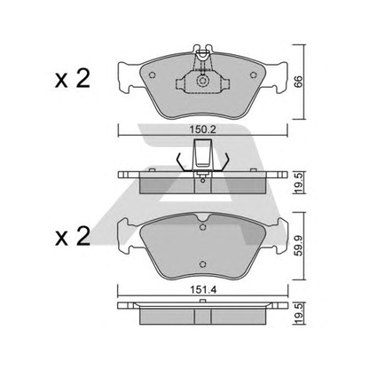 Photo Brake Pad Set, disc brake AISIN BPMB1004