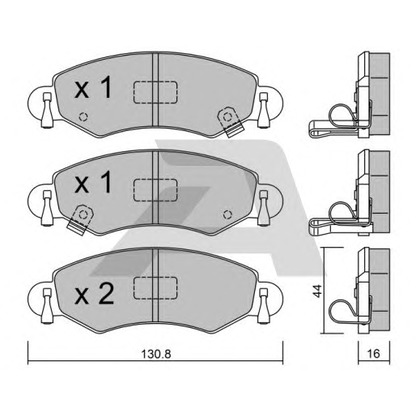 Zdjęcie Zestaw klocków hamulcowych, hamulce tarczowe AISIN BPOP1009