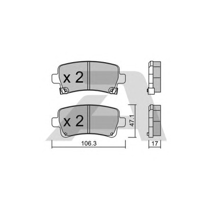 Photo Brake Pad Set, disc brake AISIN BPOP2002