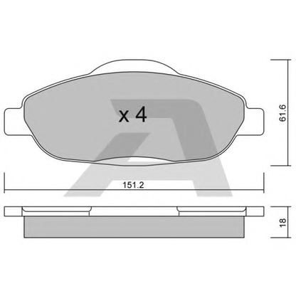 Photo Brake Pad Set, disc brake AISIN BPPE1001