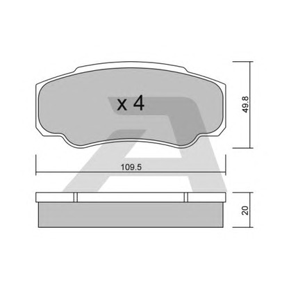 Photo Brake Pad Set, disc brake AISIN BPPE2004