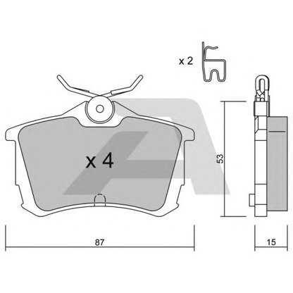 Photo Brake Pad Set, disc brake AISIN BPTO2003