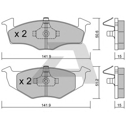 Photo Brake Pad Set, disc brake AISIN BPVW1005