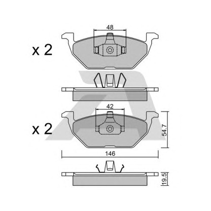 Photo Brake Pad Set, disc brake AISIN BPVW1008