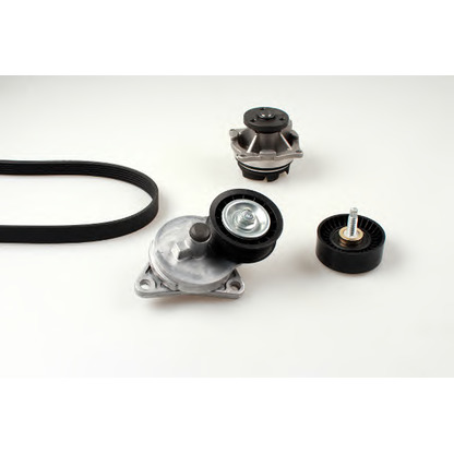 Photo Water Pump + V-Ribbed Belt Kit HEPU PK02360