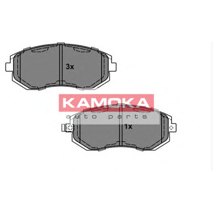 Photo Kit de plaquettes de frein, frein à disque KAMOKA JQ101126