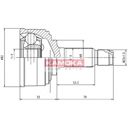 Photo Jeu de joints, arbre de transmission KAMOKA 6212