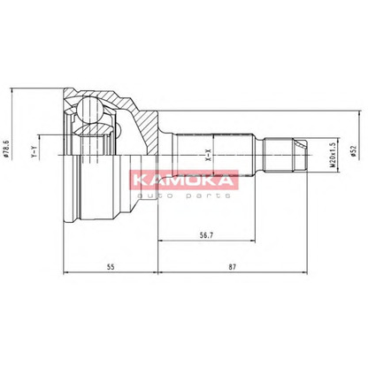 Photo Joint Kit, drive shaft KAMOKA 6290