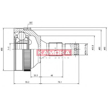 Photo Jeu de joints, arbre de transmission KAMOKA 6480