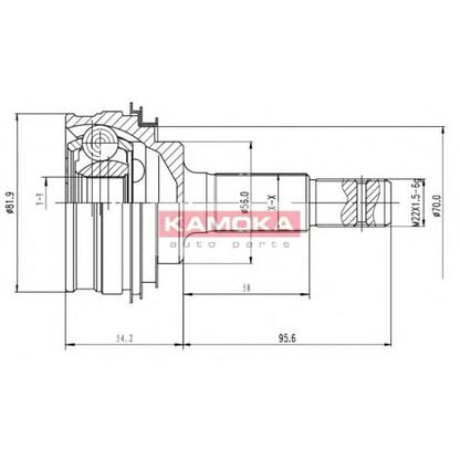 Foto Juego de articulación, árbol de transmisión KAMOKA 6592