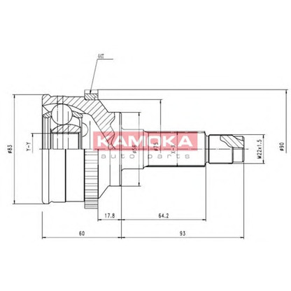 Foto Kit giunti, Semiasse KAMOKA 6598