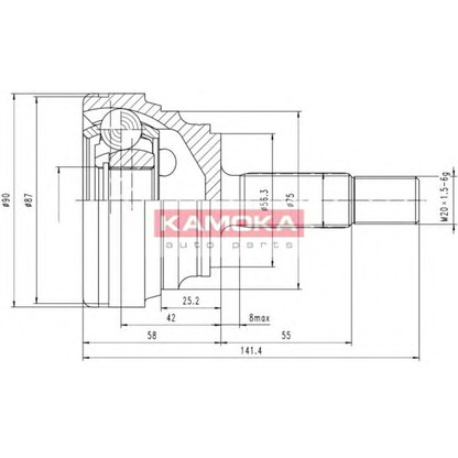 Photo Jeu de joints, arbre de transmission KAMOKA 6600