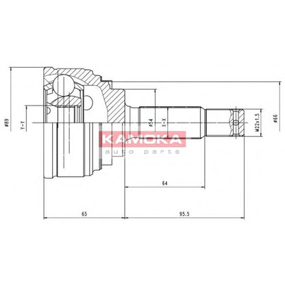 Foto Juego de articulación, árbol de transmisión KAMOKA 6618