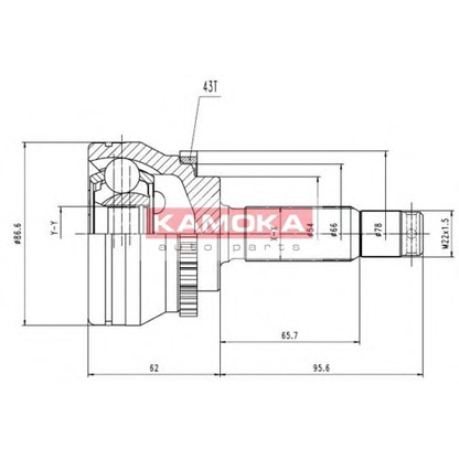 Foto Juego de articulación, árbol de transmisión KAMOKA 6658