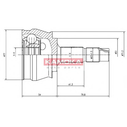 Photo Joint Kit, drive shaft KAMOKA 6691