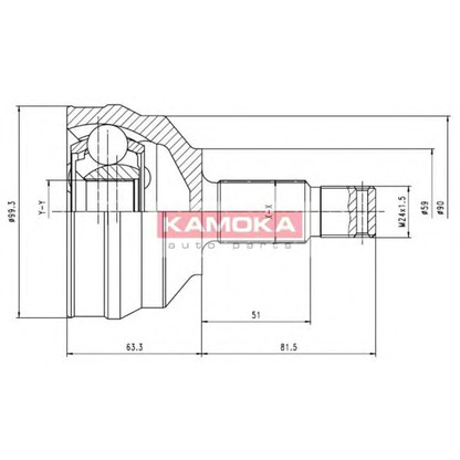 Photo Joint, drive shaft KAMOKA 6698