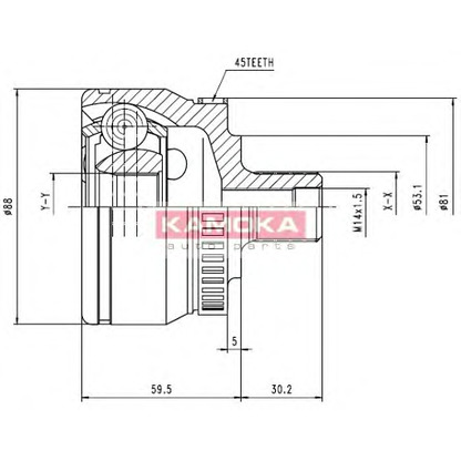 Photo Joint Kit, drive shaft KAMOKA 6762