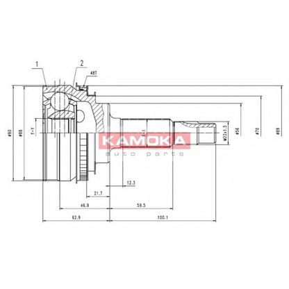 Photo Jeu de joints, arbre de transmission KAMOKA 6890