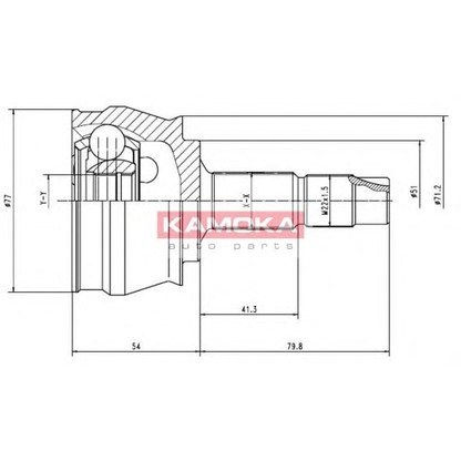 Photo Joint, drive shaft KAMOKA 6964