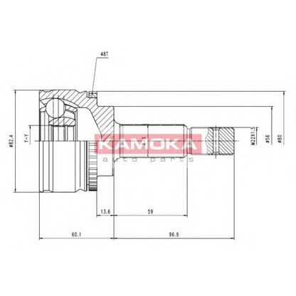 Photo Joint Kit, drive shaft KAMOKA 7054