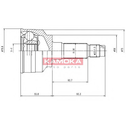 Photo Joint Kit, drive shaft KAMOKA 7068