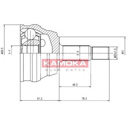 Photo Joint Kit, drive shaft KAMOKA 7094