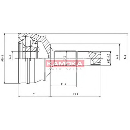 Foto Juego de articulación, árbol de transmisión KAMOKA 7334