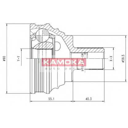 Photo Joint Kit, drive shaft KAMOKA 7338