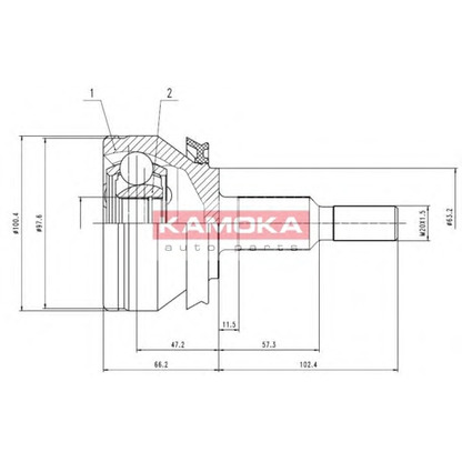 Photo Joint Kit, drive shaft KAMOKA 7526