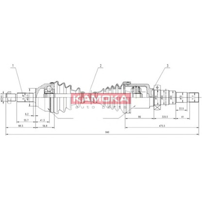 Foto Árbol de transmisión KAMOKA FD1138928