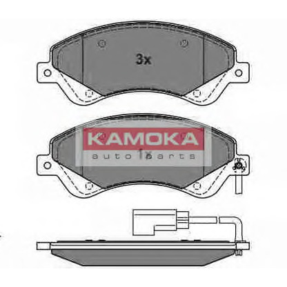 Фото Комплект тормозных колодок, дисковый тормоз KAMOKA JQ1013858