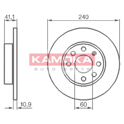 Photo Brake Disc KAMOKA 1032258