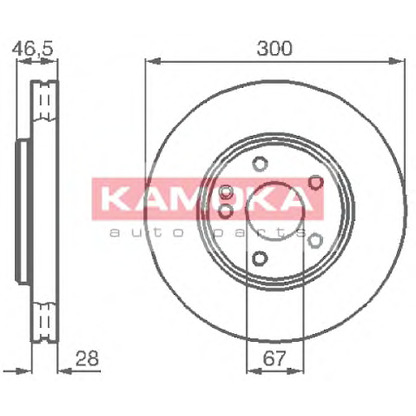 Zdjęcie Tarcza hamulcowa KAMOKA 1032272