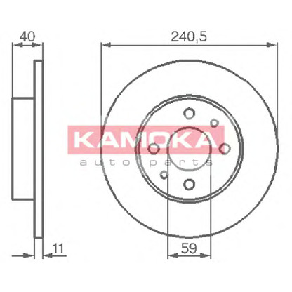 Foto Disco de freno KAMOKA 103280