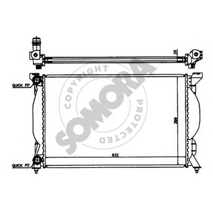 Photo Radiator, engine cooling SOMORA 021540