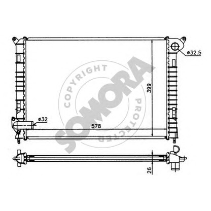 Photo Radiateur, refroidissement du moteur SOMORA 040041